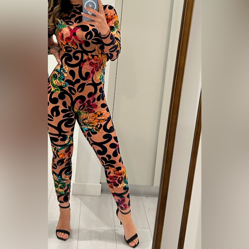 Floral Patterned Jumpsuit